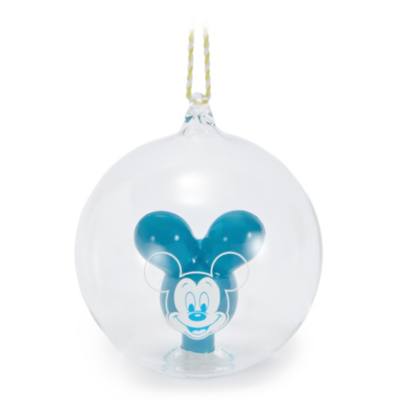 Decorazione a sfera in vetro con palloncino di Topolino