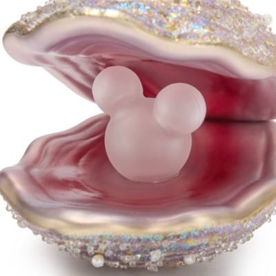 Decorazione in vetro a forma di conchiglia con "perla" di Topolino