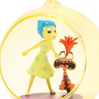 Joy and Anxiety Glass Globe Sketchbook Ornament, Inside Out 2