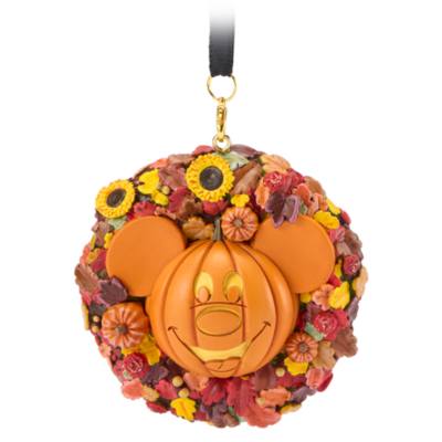Mickey Mouse Jack o' Lantern Wreath Halloween Ornament