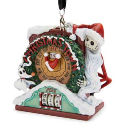 Jack Skellington and Zero Christmas Countdown Ornament, Tim Burton's The Nightmare Before Christmas