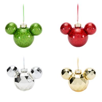 Glaskugelset in Form des Micky Maus Symbols