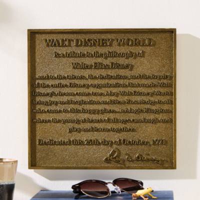 Walt Disney World r&eacute;plica de placa conmemorativa