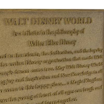 Walt Disney World r&eacute;plica de placa conmemorativa