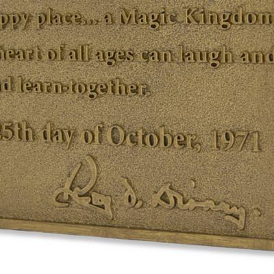 Walt Disney World r&eacute;plica de placa conmemorativa