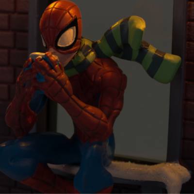 Ornament luminoso Spider-Man collezione Sketchbook Living Magic