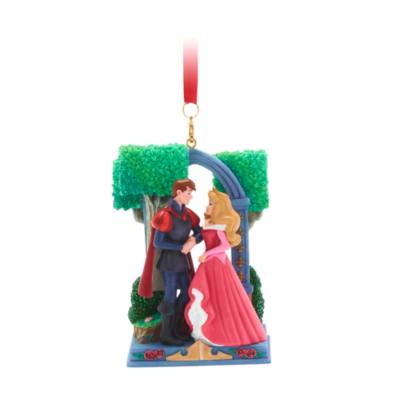 Aurora and Phillip Pink Sketchbook Ornament, Sleeping Beauty