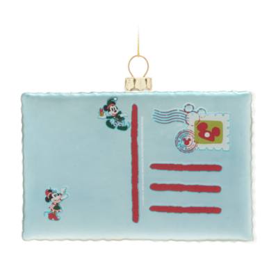 Chip 'n Dale Festive Postcard Glass Ornament