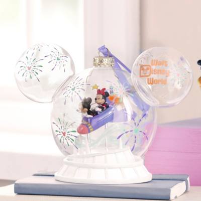 Walt Disney World - Micky Maus und Minnie Maus - Space Mountain - Play in the Park Kollektion - Glas-Dekorationsst&uuml;ck in Form des Micky Maus Symbols