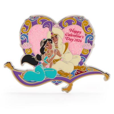 Aladdin and Princess Jasmine Valentine's Day 2026 Limited Release Pin