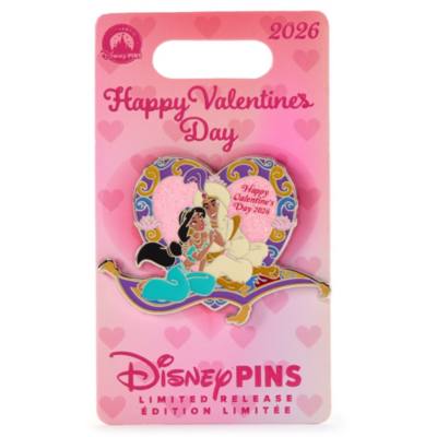 Aladdin and Princess Jasmine Valentine's Day 2026 Limited Release Pin