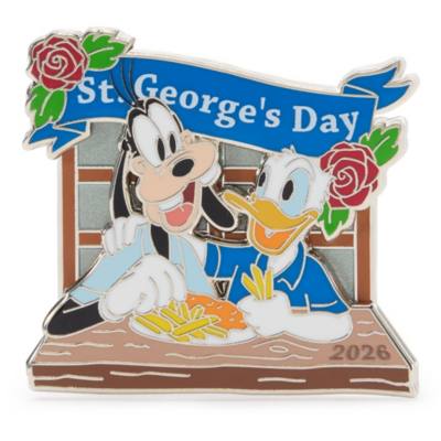 Pin's Donald Duck et Dingo F&ecirc;te de la Saint-Georges en &eacute;dition limit&eacute;e