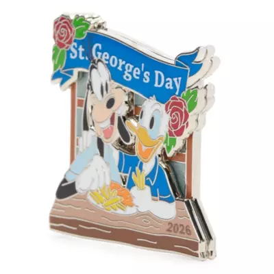 Pin's Donald Duck et Dingo F&ecirc;te de la Saint-Georges en &eacute;dition limit&eacute;e