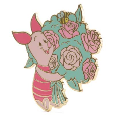 Pin's Porcinet avec fleurs en &eacute;dition limit&eacute;e, Winnie l'Ourson