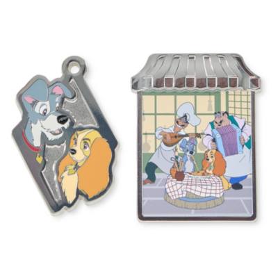 Ensemble de pin's La Belle et le Clochard en &eacute;dition limit&eacute;e