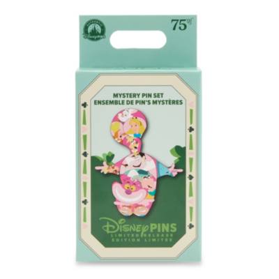 Ensemble de pin's myst&egrave;re 75e&nbsp;anniversaire d'Alice au Pays des Merveilles en &eacute;dition limit&eacute;e