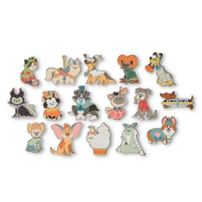 Disney Cats and Dogs Halloween Limited Release Mystery Pin Set