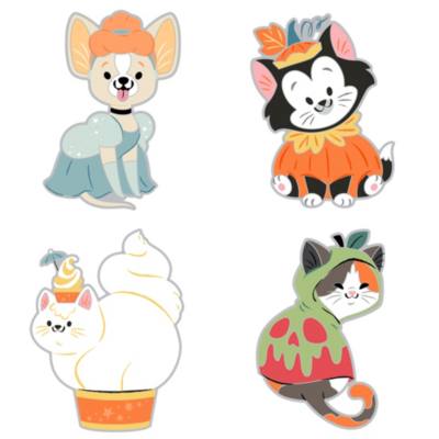Disney Cats and Dogs Halloween Limited Release Mystery Pin Set