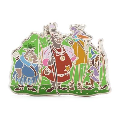 Robin Hood - Sheriff von Nottingham, Sir Hiss und Bogensch&uuml;tzen - 50. Geburtstag - Anstecknadel mit Schiebefunktion in limitierter Edition