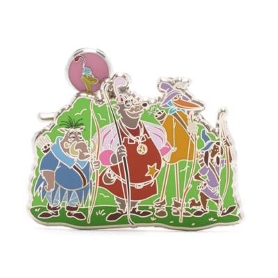 Robin Hood - Sheriff von Nottingham, Sir Hiss und Bogensch&uuml;tzen - 50. Geburtstag - Anstecknadel mit Schiebefunktion in limitierter Edition