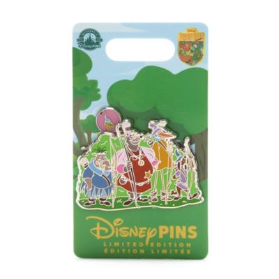 Robin Hood - Sheriff von Nottingham, Sir Hiss und Bogensch&uuml;tzen - 50. Geburtstag - Anstecknadel mit Schiebefunktion in limitierter Edition