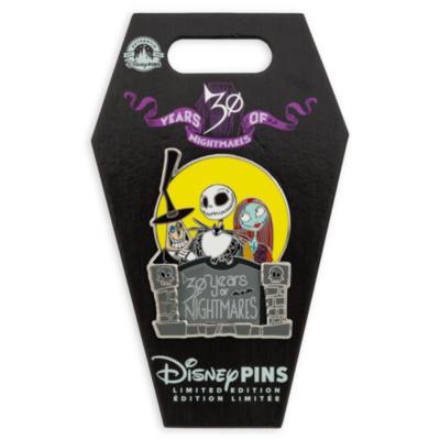 Tim Burtons Nightmare Before Christmas - 30. Geburtstag - Jack Skellington, Sally und B&uuml;rgermeister - Anstecknadel in limitierter Edition