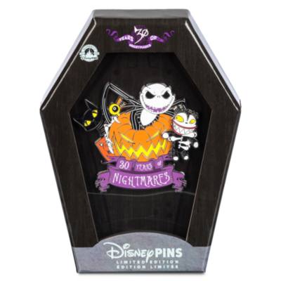 Jack Skellington and Vampire Teddy 30th Anniversary Limited Edition Pin, Tim Burton's The Nightmare Before Christmas