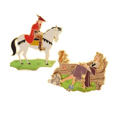 Aurora and Prince Phillip 65th Anniversary Limited Edition Pin Set, Sleeping Beauty