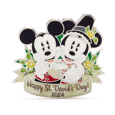 Mickey Mouse And Minnie Mouse St David S Day 2024 Limited Edition Pin   438017640412