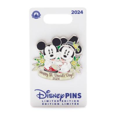 Mickey Mouse and Minnie Mouse St. David's Day 2024 Limited Edition Pin