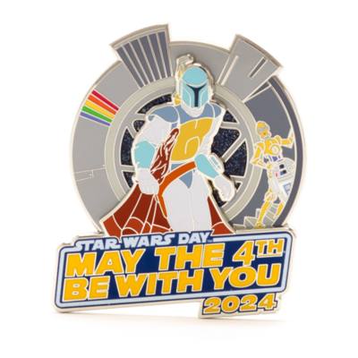 Boba Fett, C-3PO and R2-D2 Star Wars Day May the 4th 2024 Limited Edition Jumbo Pin