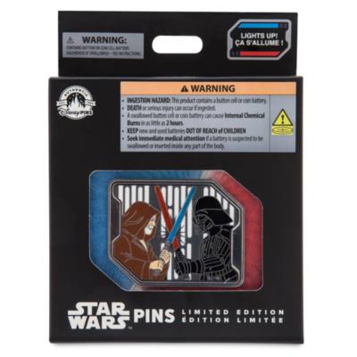 Obi-Wan Kenobi and Darth Vader Limited Edition Light-Up Pin, Star Wars
