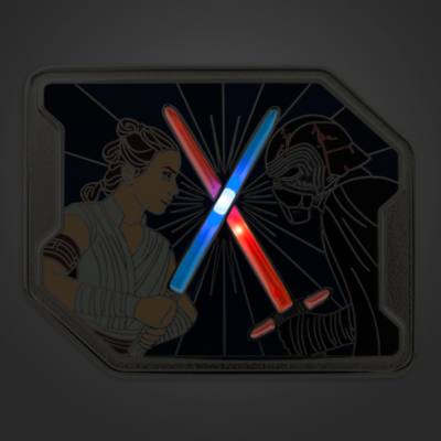 Rey and Kylo Ren Light-Up Limited Edition Jumbo Pin, Star Wars: The Rise of Skywalker