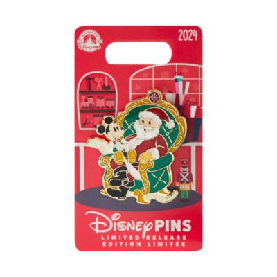Mickey Mouse and Santa Claus Limited Release Festive Pin 2024