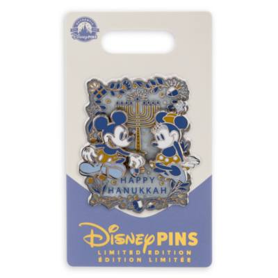Mickey Mouse and Minnie Mouse 'Happy Hanukkah' Limited Edition Pin