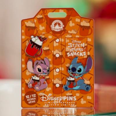 Stitch Attacks Snacks Hot Chocolate Limited Release Pin Set, 12 of 12