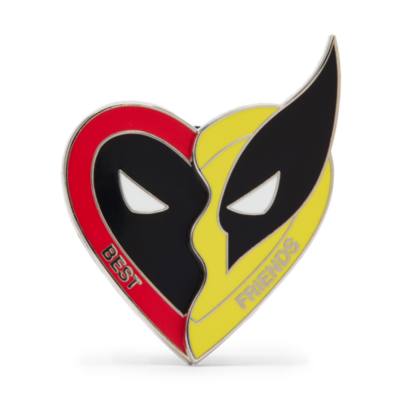 Pin lanzamiento limitado coraz&oacute;n bisagra Deadpool y Lobezno