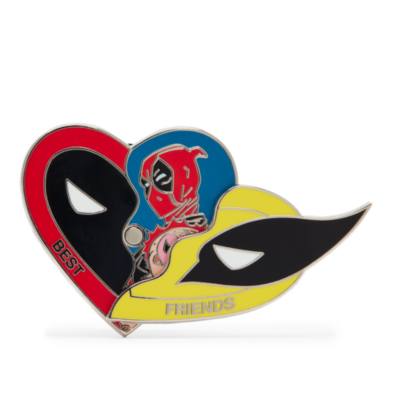 Pin lanzamiento limitado coraz&oacute;n bisagra Deadpool y Lobezno