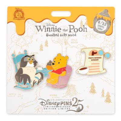 Winnie the Pooh and Owl Pin Set, Hundred Acre Wood Series, 4 of 12