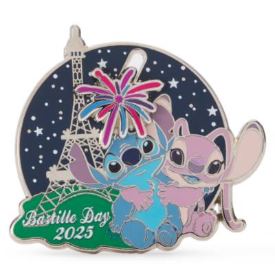 Lilo & Stitch - Stitch und Angel - Französischer Nationalfeiertag - 2025 - Anstecknadel in limitierter Edition