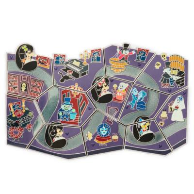 Haunted Mansion Limited Edition Mystery Pin Set, Disney Attraction Map Puzzles Series
