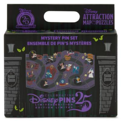 Haunted Mansion Limited Edition Mystery Pin Set, Disney Attraction Map Puzzles Series