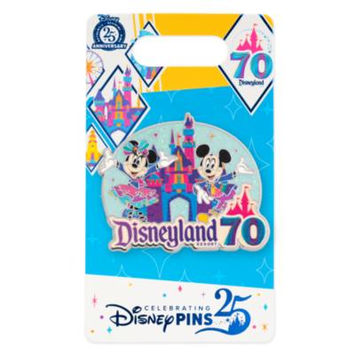 Mickey Mouse and Minnie Mouse Disneyland Resort 70th Anniversary Pin
