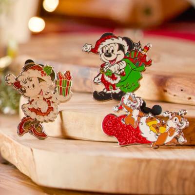 Mrs. Claus Minnie Mouse Festive Pin