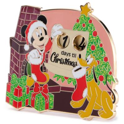 Mickey and Pluto Festive Countdown Pin