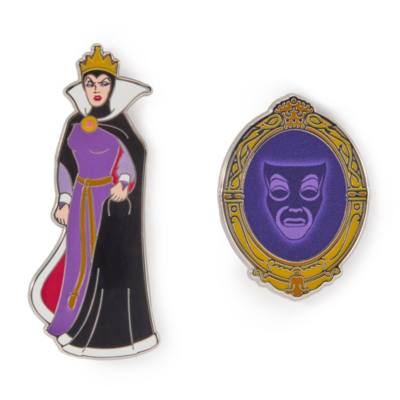 Ensemble de pin's La Reine, miroir magique et chaumière Build-A-Pin, Blanche Neige et les Sept Nains