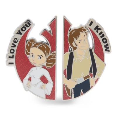Ensemble de pin's Princesse Leia et Han Solo, Star Wars