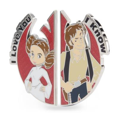 Ensemble de pin's Princesse Leia et Han Solo, Star Wars