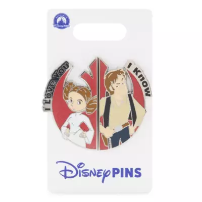 Ensemble de pin's Princesse Leia et Han Solo, Star Wars