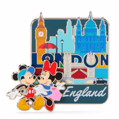 Mickey and Minnie Mouse London Pin